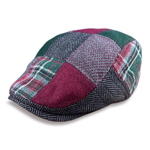 Boston Scally The SCROOGE Christmas Plaid One Panel Cap w/ Pin - M/L - Picture 7 of 14